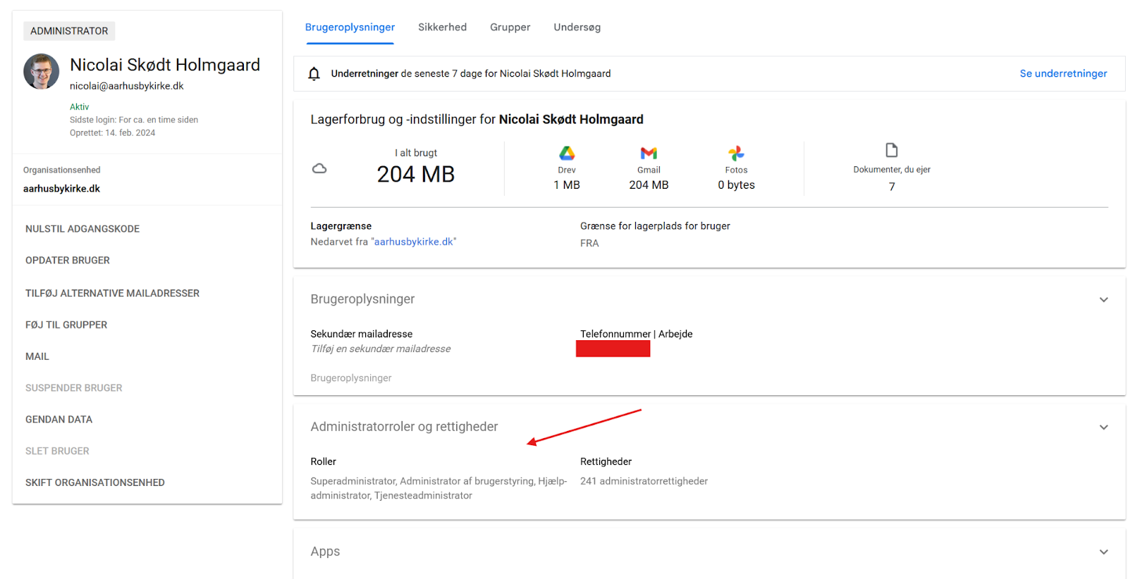 Find administratorroller i Google Admin