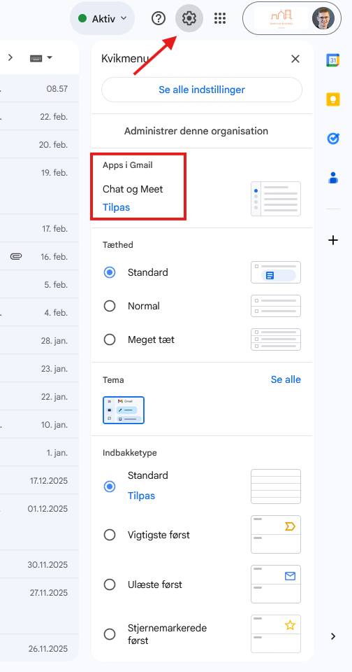 Aktiver Google Chat