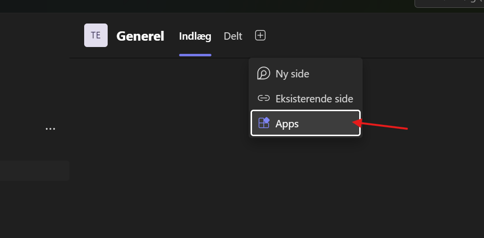 Billede af plus-ikonet i Teams